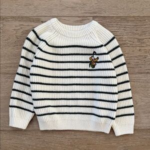 Zara Disney Pluto Embroidered Cream Knit Sweater size 3T